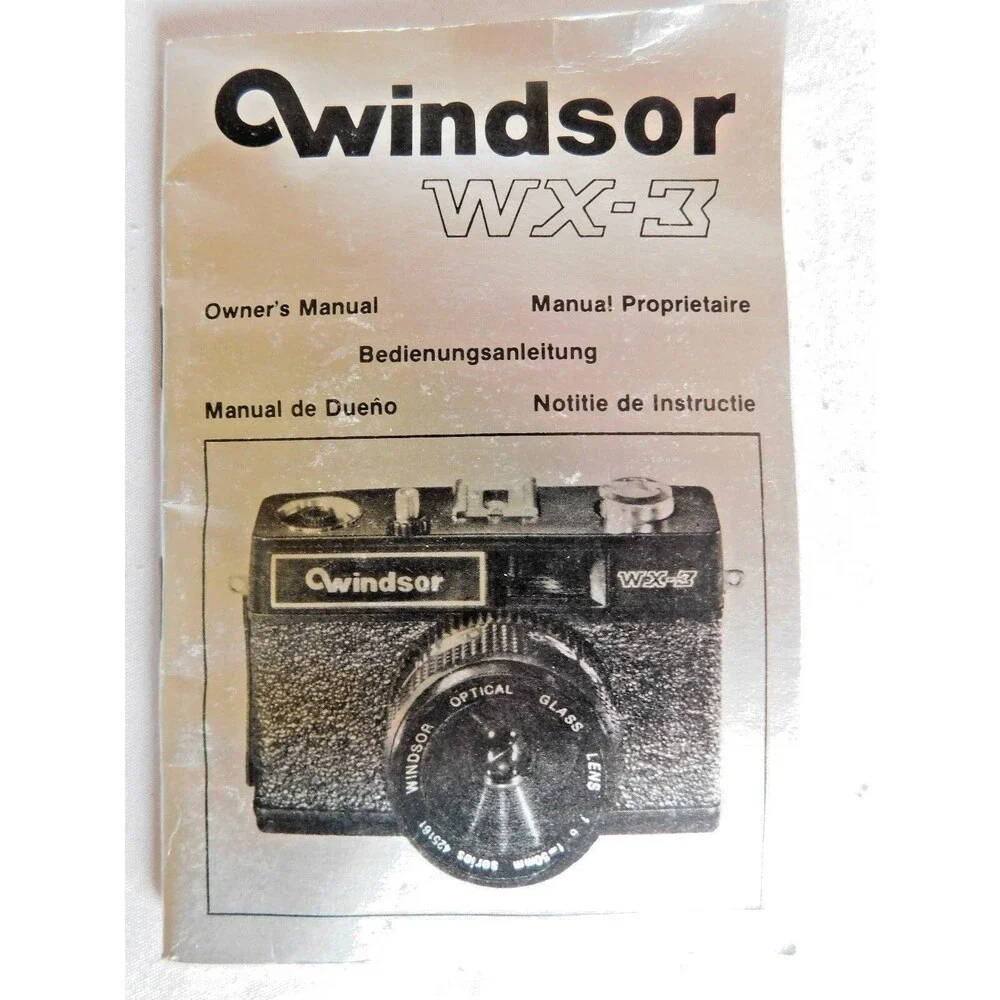 Vintage Windsor WX-3 35mm Film Camera Original Box Manual Optical Glass Lens